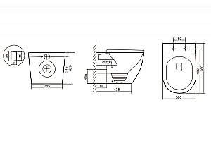 Унитаз напольный Abber Bequem AC1111TMW белый матовый, безободковый, с крышкой микролифт, слив-торнадо купить в интернет-магазине Sanbest