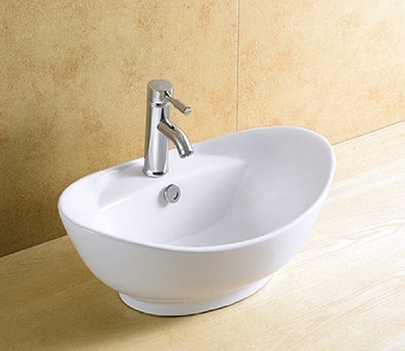 Раковина накладная Ceramalux N 59,5 9018 белая купить в интернет-магазине Sanbest