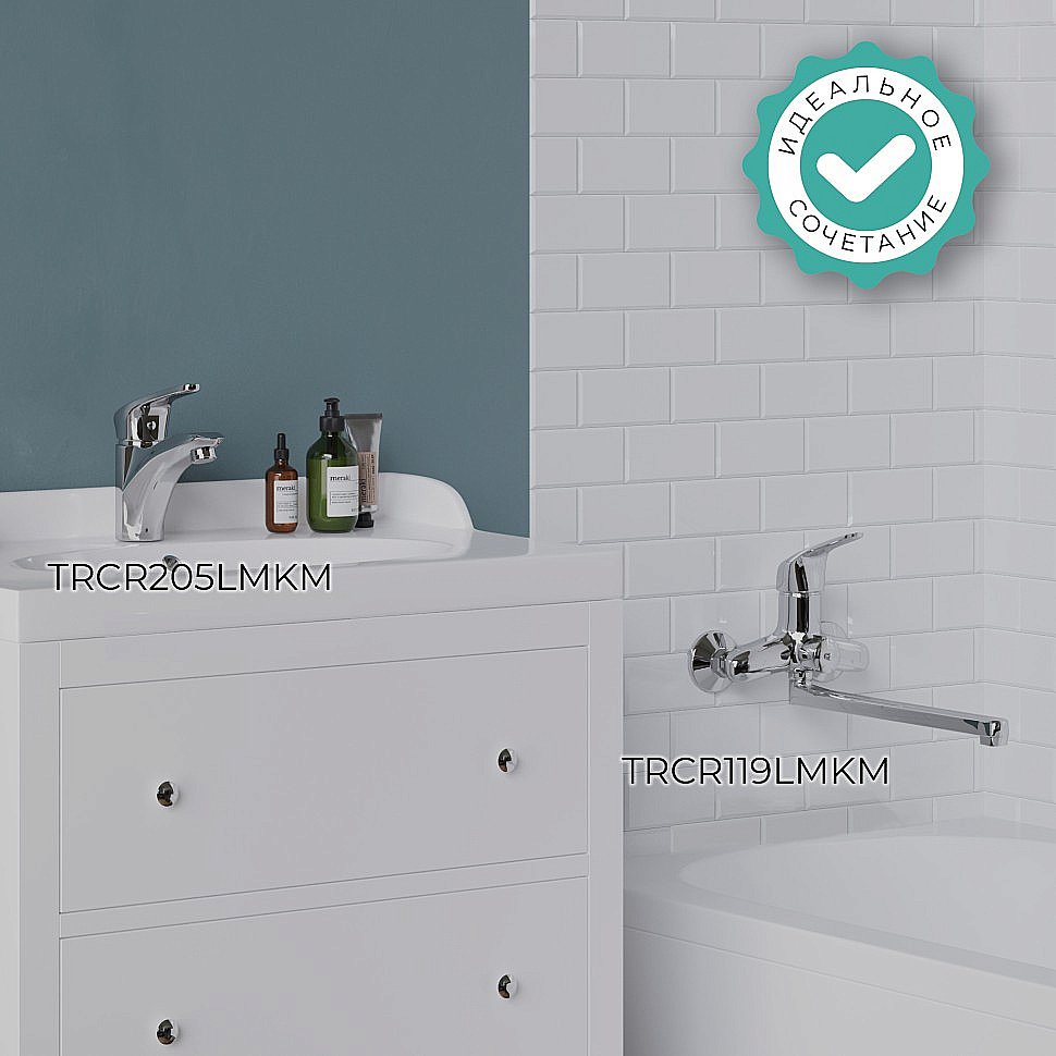 Смеситель для ванны PAINI Trento TRCR119LMKM хром купить в интернет-магазине сантехники Sanbest