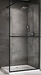 Душевое ограждение ABBER Immer Offen AG60120B8 120 стекло прозрачное/профиль черный купить в интернет-магазине Sanbest