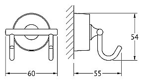 Крючок FBS Nostalgy NOS 002 купить в интернет-магазине сантехники Sanbest