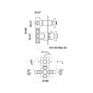 Смеситель для душа Webert Armony AM970903065 бронза купить в интернет-магазине сантехники Sanbest