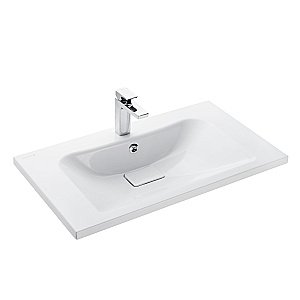 Тумба с раковиной Акватон Брук 80 2 ящика дуб феррара для ванной в интернет-магазине Sanbest