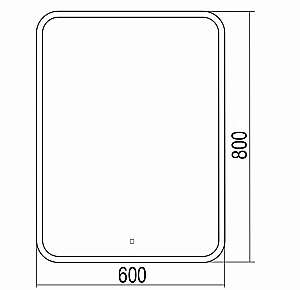 Зеркало Azario Стив LED-00002249 белое в ванную от интернет-магазине сантехники Sanbest