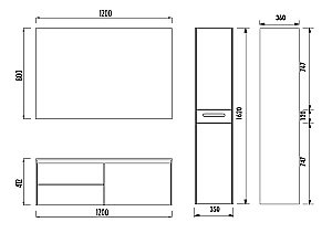 Зеркало Creavit Flat 120 FA4120.02 в ванную от интернет-магазине сантехники Sanbest