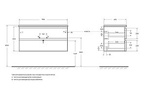 Тумба с раковиной BelBagno ALBANO 100 подвесная Rovere Vintage Bianco для ванной в интернет-магазине Sanbest