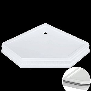 Душевой поддон Migliore DIADEMA  95х95 белый, декор хром купить в интернет-магазине Sanbest