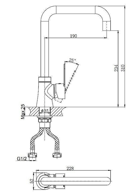 Смеситель для кухни Rush Tenerife TE2835-23 купить в интернет-магазине сантехники Sanbest
