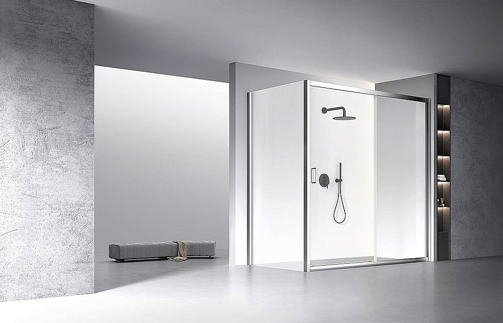 Душевой уголок Veconi Rovigo RV060-160110-01-C5 160х110 стекло прозрачное/профиль хром купить в интернет-магазине Sanbest