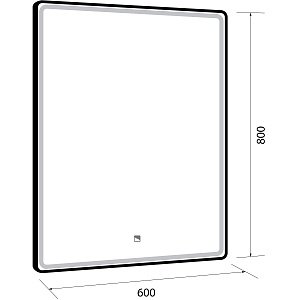 Зеркало c LED-подсветкой Dreja POINT 60x80 белый в ванную от интернет-магазине сантехники Sanbest