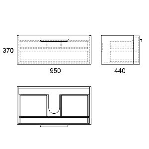 Тумба с раковиной OWL Ragnar 100 1 ящик 1 внутренний для ванной в интернет-магазине Sanbest