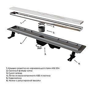 Душевой лоток RGW Drain Leo-21-40 40 60212140-01 хром купить в интернет-магазине Sanbest