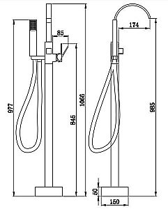 Смеситель для ванны Boch Mann Resia 7775 купить в интернет-магазине сантехники Sanbest