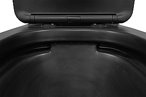 Унитаз напольный Azario Black King AZ-8303-D черный матовый, безободковый, с бачком, с крышкой микролифт купить в интернет-магазине Sanbest