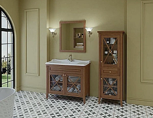 Тумба с раковиной Caprigo Napoli promo 100 орех для ванной в интернет-магазине Sanbest