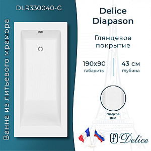Ванна Delice Diapason DLR330040-G 190х90 белая купить в интернет-магазине Sanbest