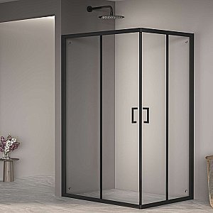 Душевой уголок RGW Passage PA-246B 120х80 стекло прозрачное/профиль черный купить в интернет-магазине Sanbest