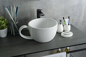 Раковина накладная Gid Creativo 40 N9055 51186 белая купить в интернет-магазине Sanbest