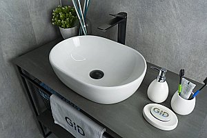 Раковина накладная Gid Lago 48 N9026b 51113 белая купить в интернет-магазине Sanbest