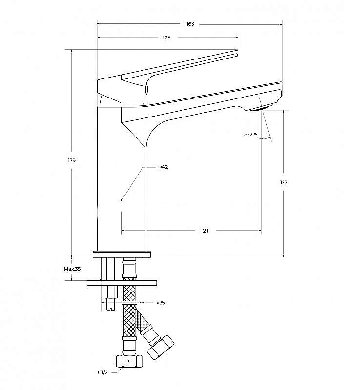 Смеситель для раковины Cezares COMFORT-LS-01-W0 хром купить в интернет-магазине сантехники Sanbest