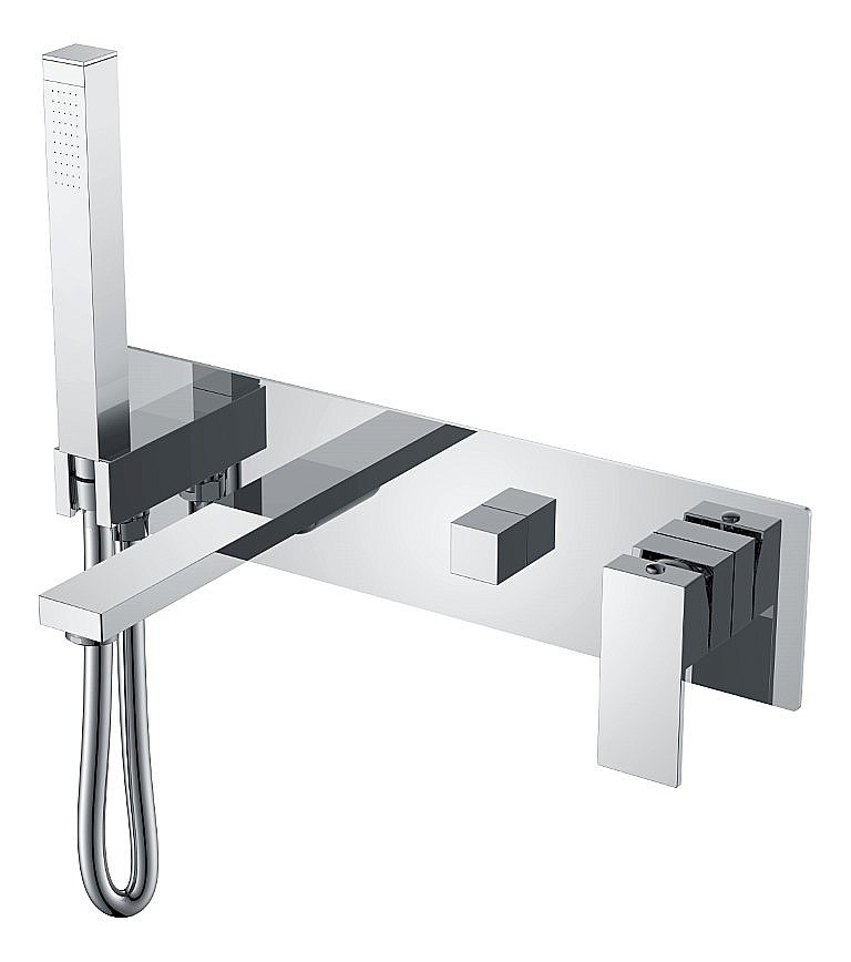 Смеситель для ванны Boheme Qubic 474-2-CR хром купить в интернет-магазине сантехники Sanbest