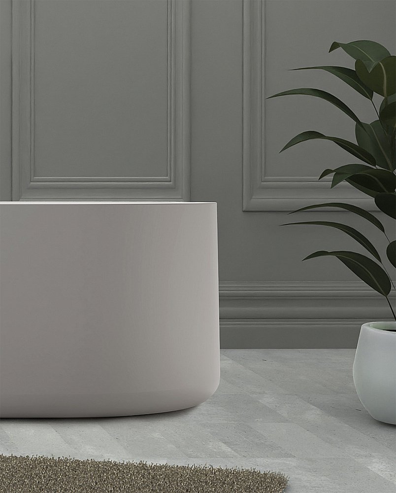 Ванна из искусственного камня ABBER Stein AS9607 170х75 белая матовая купить в интернет-магазине Sanbest