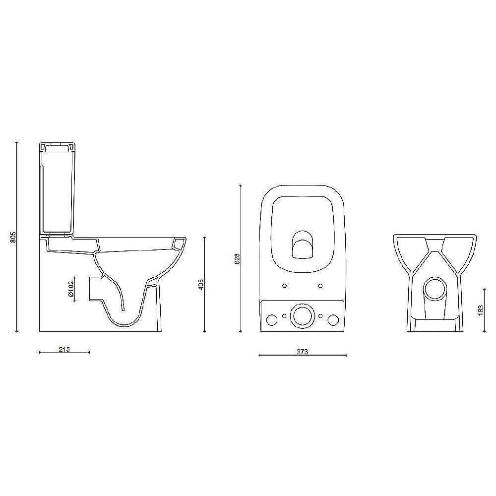 Унитаз напольный Gural Vit Mare MA06KLZ00&MA02RZV00 с крышкой микролифт, с бачком купить в интернет-магазине Sanbest