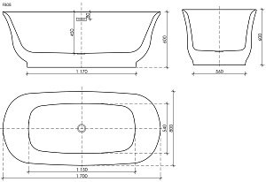 Ванна акриловая Sancos Viva FB08 170х80 купить в интернет-магазине Sanbest