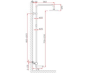 Душевая система Bronze de Luxe Avantgarde 2039RH черный/красный купить в интернет-магазине сантехники Sanbest