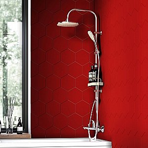 Смеситель для ванны с душевой колонной Dorff Ultra D4085011 хром купить в интернет-магазине сантехники Sanbest