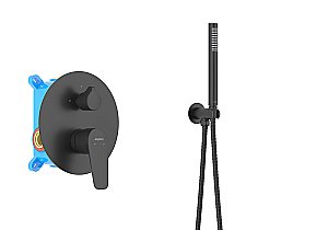 Душевая система Aquatek Бетта AQ1172MB черная матовая купить в интернет-магазине сантехники Sanbest