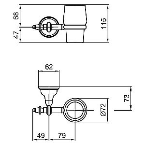 Стакан Webert Ottocento AM500301065 купить в интернет-магазине сантехники Sanbest
