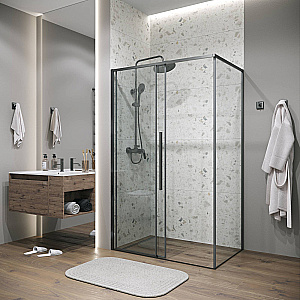 Душевой уголок Grossman Galaxy 140х100 120.K33.01.1410.42.00 стекло прозрачное/профиль графит сатин купить в интернет-магазине Sanbest