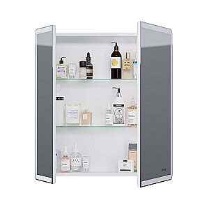 Шкаф зеркальный c LED-подсветкой Dreja POINT 70x80 белый купить в интернет-магазине сантехники Sanbest