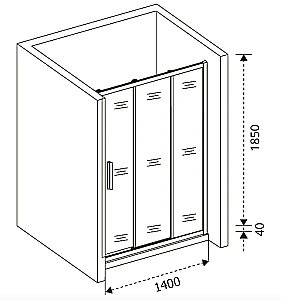 Душевая дверь Good door ORION WTW 140 стекло прозрачное купить в интернет-магазине Sanbest