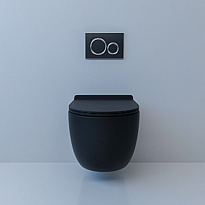 Унитаз подвесной Esbano Garcia ESUPGARCBM безободковый, с крышкой микролифт, матовый черный купить в интернет-магазине Sanbest