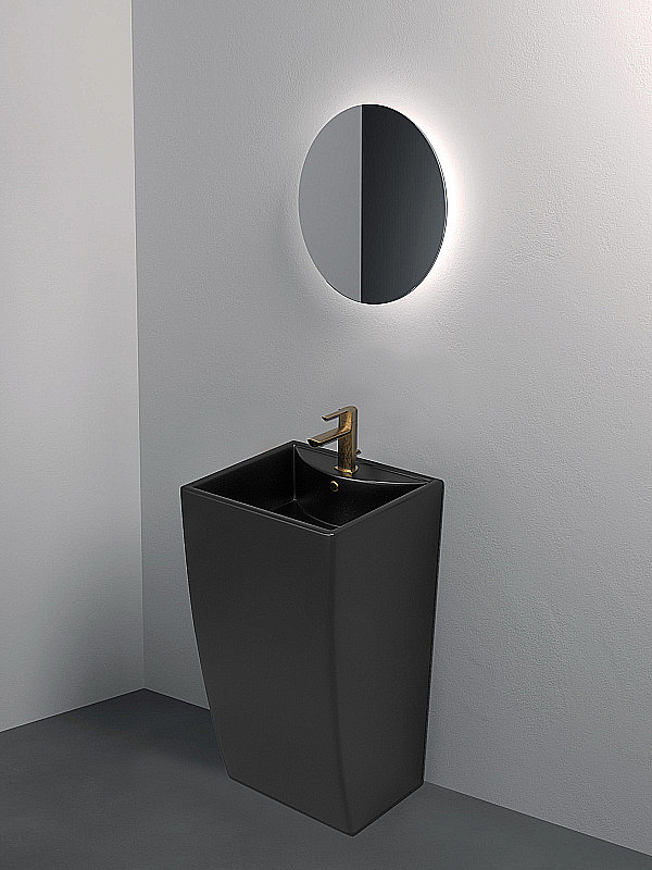 Раковина Azario COMELLA 48 AZ-314MB черная матовая купить в интернет-магазине Sanbest