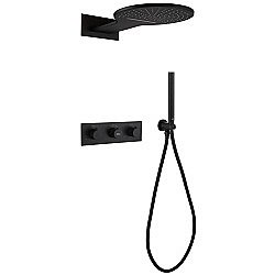 Душевая система ABBER Wasser Kreis AF8151B черный матовый купить в интернет-магазине сантехники Sanbest