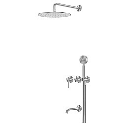Душевая система Abber Wasser Kreis 316 AF8117BST сталь брашированная купить в интернет-магазине сантехники Sanbest