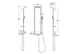 Душевая панель Black&White SEASONS Velvet Black W1220 черная купить в интернет-магазине сантехники Sanbest