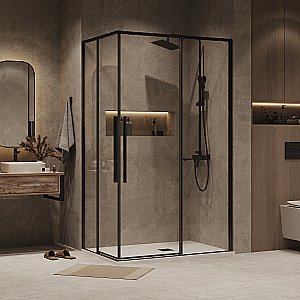 Душевой уголок Grossman Galaxy 300.K33.01.9070.42.00 90x70 стекло прозрачное/профиль графит сатин купить в интернет-магазине Sanbest