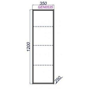 Пенал Aqwella Genesis 35 GEN0535W белый для ванной в интернет-магазине сантехники Sanbest