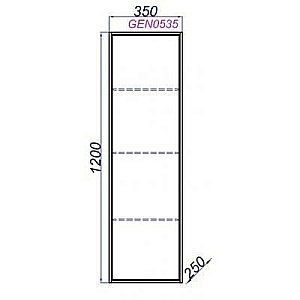 Пенал Aqwella Genesis 35 GEN0535MG миллениум серый/белый для ванной в интернет-магазине сантехники Sanbest