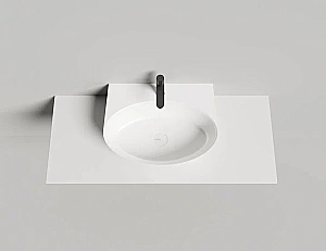 Раковина Salini ALDA WALL 02 140312G 58 из искусственного камня S-Sense, белая глянцевая купить в интернет-магазине Sanbest