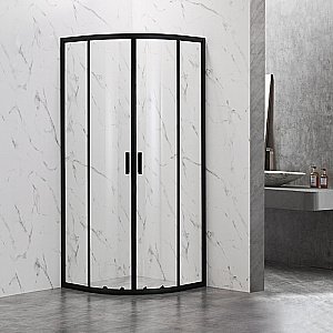 Душевой уголок Veconi Rovigo RV202B-90-01-C4 90х90 стекло прозрачное/профиль черный матовый купить в интернет-магазине Sanbest