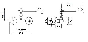 Смеситель для кухни Migliore CUCINA PRINCETON ML.CUC-852 хром купить в интернет-магазине сантехники Sanbest