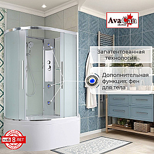 Душевая кабина AvaCan EM Серия EM5912 N 120х90 без крыши купить в интернет-магазине Sanbest
