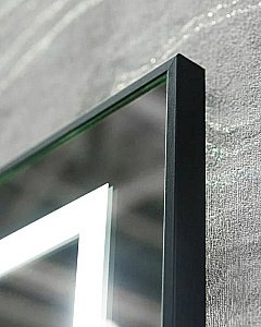 Зеркало BelBagno Kraft SPC-KRAFT-700-800-LED-TCH-WARM-NERO черный в ванную от интернет-магазине сантехники Sanbest