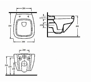 Унитаз подвесной с функцией биде beWash Alster 86303601 белый глянцевый, безободковый, с крышкой микролифт купить в интернет-магазине Sanbest