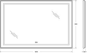 Зеркало BelBagno Kraft SPC-KRAFT-1200-800-LED-TCH-WARM сатин в ванную от интернет-магазине сантехники Sanbest